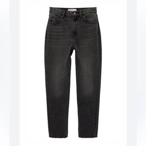 Pull&Bear slim fit mom jeans in black size 10